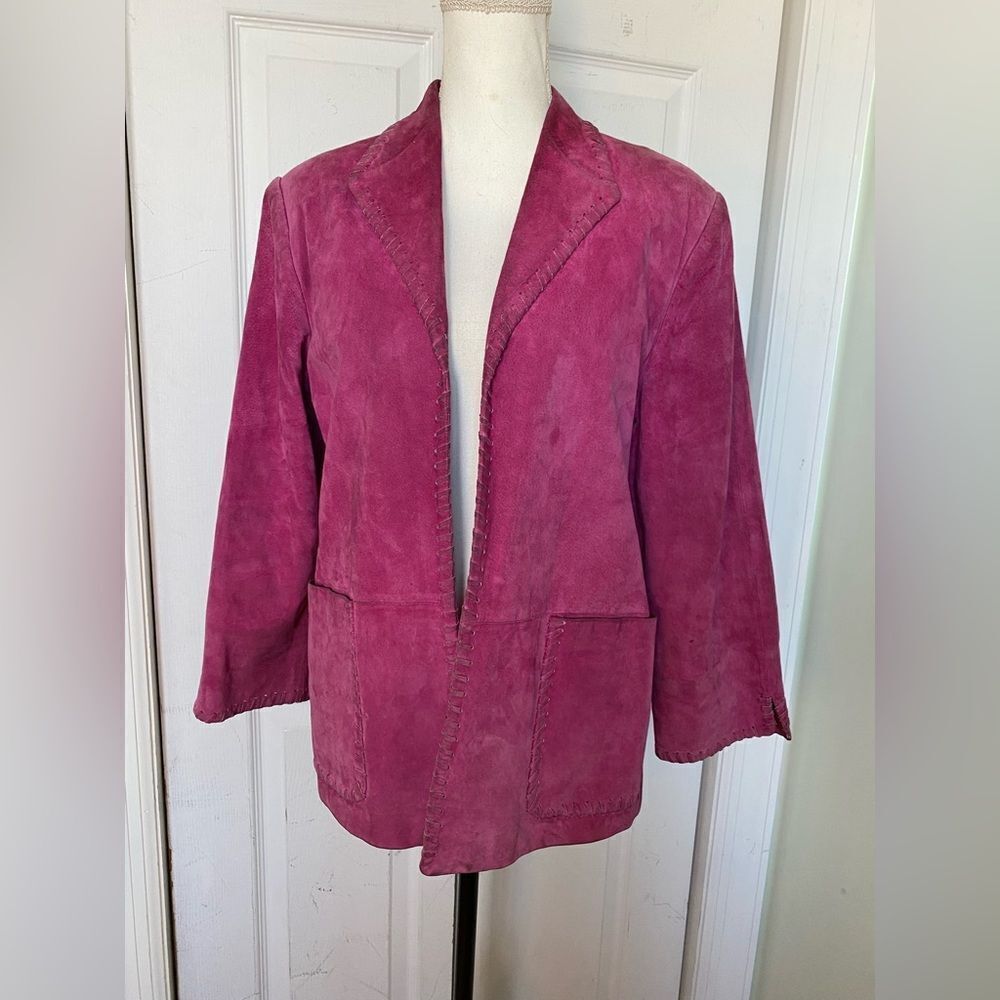 Y2K/90S Suede Pink/ Fuchsia Brand Redd Jacket